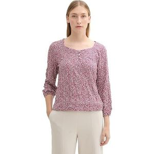 TOM TAILOR T-shirt voor dames, 35890 - Organic Berry Dot Design, S