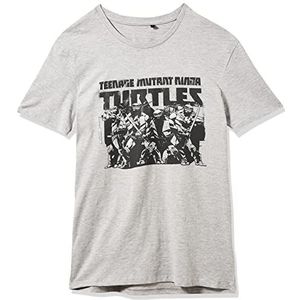 Tortues Ninja METMNTDTS002 T-shirt, grijs melange, M, Grijs Melange, M