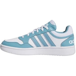 adidas Hoops 3.0 Lage voetbalschoenen voor dames, Ftwr Wit Preloved Blauw Clear Mint, 35.5 EU