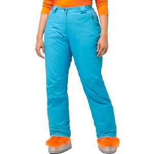 Ulla Popken, Dames, grote maten, thermo-functionele broek, waterdicht, Helder turquoise, 36W / 32L