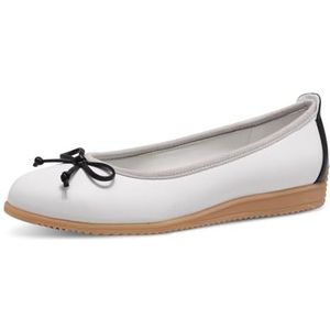Marco Tozzi Damesballerina's, wit/zwart, 36 EU, wit zwart, 36 EU