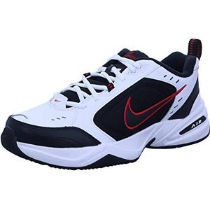 Nike Heren Air Monarch IV fitnessschoenen, White Black Varsity Red, 42 EU