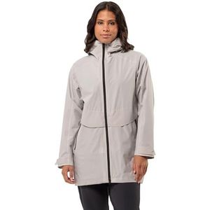 Jack Wolfskin Mainkai Long Jkt W Jas, Sea Shell, M dames, Sea Shell, M