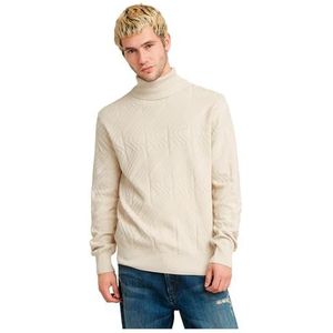 G-Star RAW Zig-zag Structure Turtle Knit, wit (Whitebait D25110-c259-1603), XS