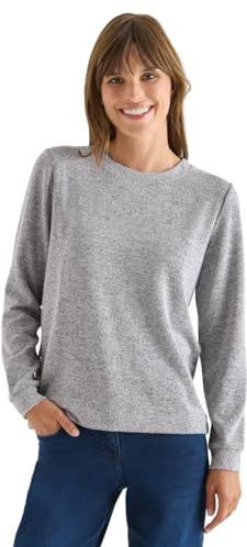 Cecil - Gebreide Trui - Urban Dark Blue Melange - Met Knopen