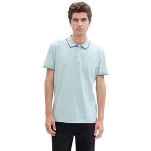 TOM TAILOR Poloshirt voor heren, 30463 - Dusty Mint Blue, XXL