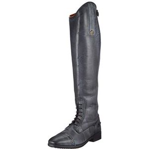 HKM 3994 Rijlaarzen Valencia leren rijlaarzen unisex standaard lengte/breedte 36-46, zwart grijs, 43 EU