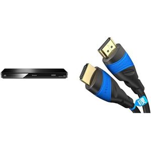 Panasonic DMP-BDT384EG 3D Blauw-Ray Speler, Zwart & KabelDirekt – HDMI Kabel 8K/4K – 1,5 m, zwart)