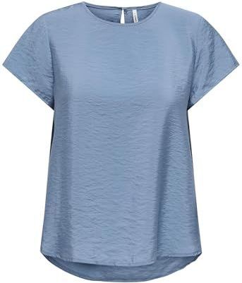 ONLY - Onlaya Life S/S O-hals Top - Coronet Blue - Dames