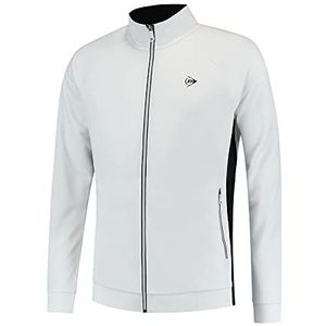 Dunlop Jongens Club Boys Knitted Jacket Tennis Shirt, Wit/Zwart, 152, wit/zwart, 152 cm