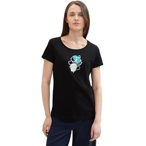 TOM TAILOR T-shirt voor dames, 14482 - Deep Black, M