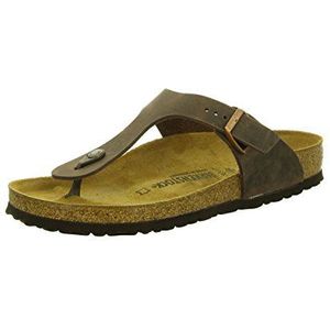 Birkenstock 00743831360 unisex volwassen teensandalen Gizeh nubuckleer, Habana, 36 EU