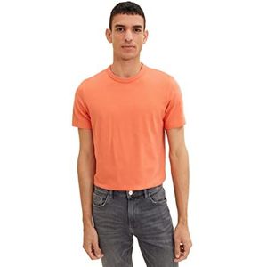 TOM TAILOR Uomini T-shirt 1035552, 11834 - Soft Peach Orange, L