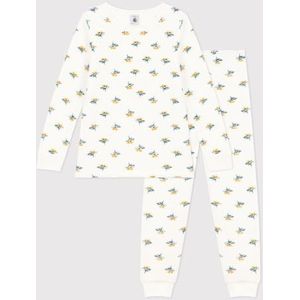 Petit Bateau Pyjama voor meisjes, wit (marshmallow) / meerkleurig, 5 Jaar