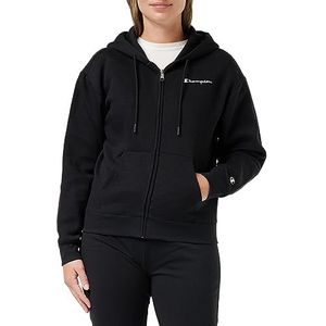 Champion Legacy American Classics W-Light Powerblend Fleece Oversized Full Zip Hoodie Dames, Zwart, XS