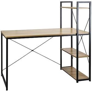 7H SEVEN HOUSE Ozra 7house Metalen bureau met 3 planken, 120 x 120 x 64 cm