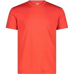 CMP Short-Sleeved Piqué T-shirt, Fire, 56 Heren