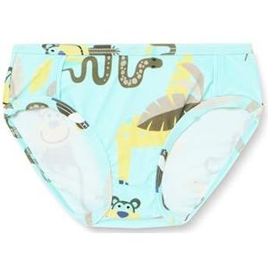 NAME IT Nmmzilas Swim Brief Box, Pool Blue/Aop: jungle, 86/92 cm