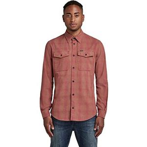 G-STAR Marine Slim Shirt heren Shirts,Veelkleurig (Lt Auburn Phill Check C857-c644),XS