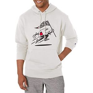 Champion Powerblend fleece trui voor heren, grafisch sweatshirt met capuchon, wit-586m2a, XL, Wit-586m2a, XL