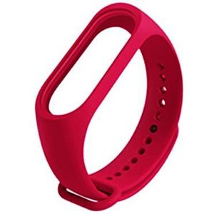 Armband voor Xiaomi Mi Smart Band 5 / Mi Band 6, vervangende horlogeband van siliconen, voor Xiaomi Mi Band 5 / Mi Band 6 - roze/rood