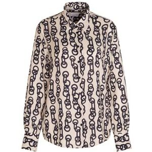 Seidensticker Hemdblouse voor dames, modieuze blouse, regular fit, hemdblousekraag, lange mouwen, 100% viscose, beige, 42