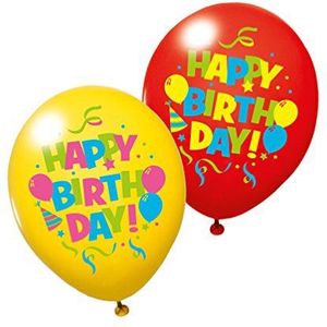 Susy Card 40012025 - ballonnen ""Happy Birthday"", verpakking van 6