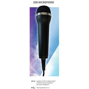 Mikrofon voor Karaoke Games (Lets Sing, Voice of Germany, SingStar enz.) voor Playstation (PS3, PS4, PS4 Pro), Nintendo (Switch, Wii U, Wii), Xbox One (OneX, Ones) + PC - 1e set universele USB