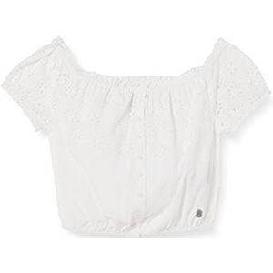 Pepe Jeans Pam Shirt voor meisjes en meisjes, wit (802 Optic White), 6 jaar