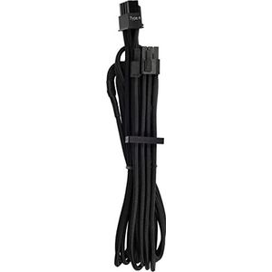 Corsair Premium kabel, 6+2 pin, PCIe, enkele kabel, type 4 (generatie 4-serie), voor voedingen, met ommanteling, zwart