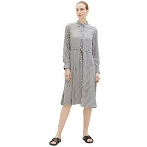 TOM KLEERMAKER damesjurk met strepen en knoopsluiting