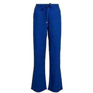 ESPRIT Linnen broek met riem en wijde pijpen, 410/helder blauw., 34W / 30L