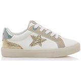 Mustang Kidsvoor meisjes. 81215 Emi bruine pantoffels (33), Plat, Veters, Casual, Dierenprint, kinderkleding