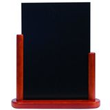 Securit Elegant Grote Tafel Krijtbord, Hout met Gelakte Mahonie Afwerking, 21x30cm (ELE-M-LA)