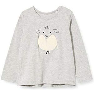 TOM TAILOR T-shirt met lange mouwen voor babymeisjes, Lunar Rock Melange|beige, 68 cm