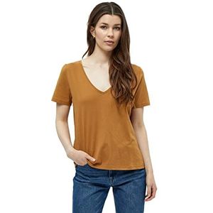 Peppercorn Dames Gamora T-shirt met V-hals Tabak Bruin, XXL