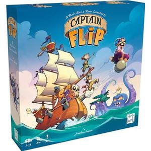 Asmodee Play Punk Captain Flip – bordspellen – strategiespellen – spel voor volwassenen en kinderen vanaf 8 jaar – 2 tot 5 spelers – Franse versie