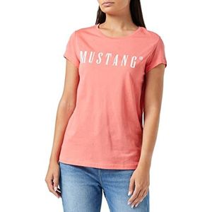MUSTANG Dames Alina C Logo Tee T-Shirt, Tea Rose 8142, XL