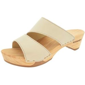 Woody dames kate houten schoen, Crème, 37 EU