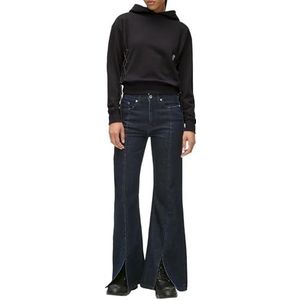 Karl Lagerfeld Jeans, Dames, High Rise Flared Denim Met Split, Flare Leg, Blauw, 3230