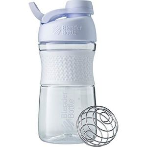 BlenderBottle Sportmixer Twist Tritan drinkfles met BlenderBall, geschikt als proteÃ¯neshaker, eiwitshaker, waterfles of voor fitnessshakes, BPA-vrij, schaalbaar tot 500 ml, 590 ml, wit