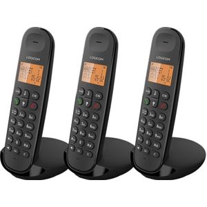 Logicom ILOA 350 Draadloze vaste telefoon zonder antwoordapparaat - Trio - Analoge & Dect-telefoons - Zwart