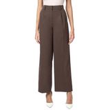 VERO MODA - VMNila - Bandplooibroek - Chocoladebruin - Wide Leg