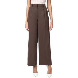 VERO MODA - VMNila - Bandplooibroek - Chocoladebruin - Wide Leg
