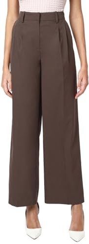 VERO MODA - VMNila - Bandplooibroek - Chocoladebruin - Wide Leg
