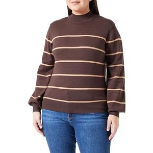 baradello Dames gebreide trui 39728507-BA01, donkerbruin zand, XL/XXL, donkerbruin zand, XL/XXL