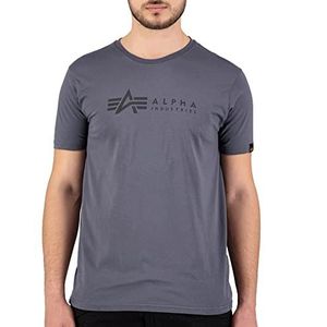 Alpha Industries Alpha Label T 2 Pack Heren T-shirt Greyblack/Black