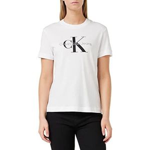 Calvin Klein Jeans S/S T-shirts voor dames, Wit, XXL