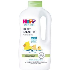 HiPP Happy HiPP Babybad, familiemaat, voor de gevoelige huid, pH-neutraal, natuurlijk biologisch amandelextract, 1 fles à 1000 ml, babybad
