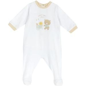 Chicco Katoenen rompertje met voet, pyjama voor kinderen en pasgeborenen, uniseks, Wit, 18 Maanden